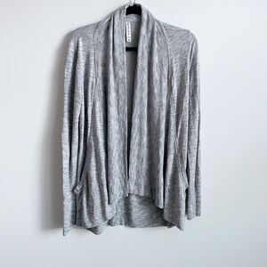 Athleta Size XXS Gray Pranayama Wrap Sweater Top Open Thumbholes Cardigan